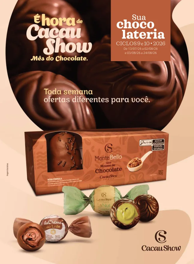 Capa do catálogo Ciclos 09 e 10/2026 de Cacau Show