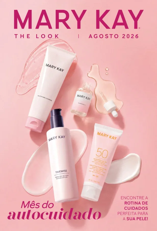 Capa do catálogo The Look — Agosto/2026 de Mary Kay